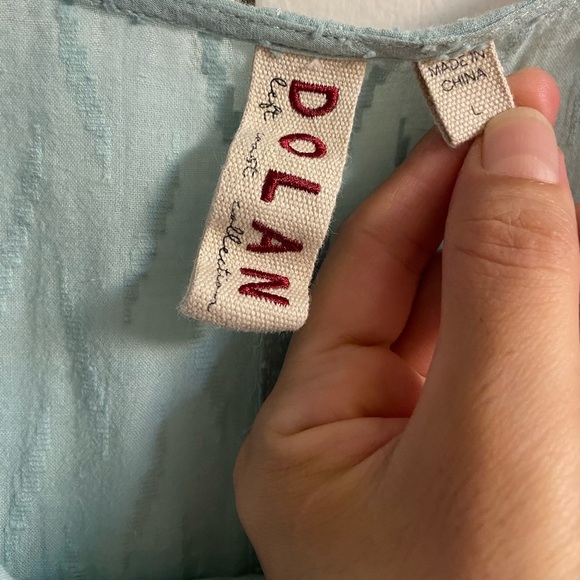 Dolan Anthropologie pop over blouson babydoll blouse cotton large - Picture 6 of 7